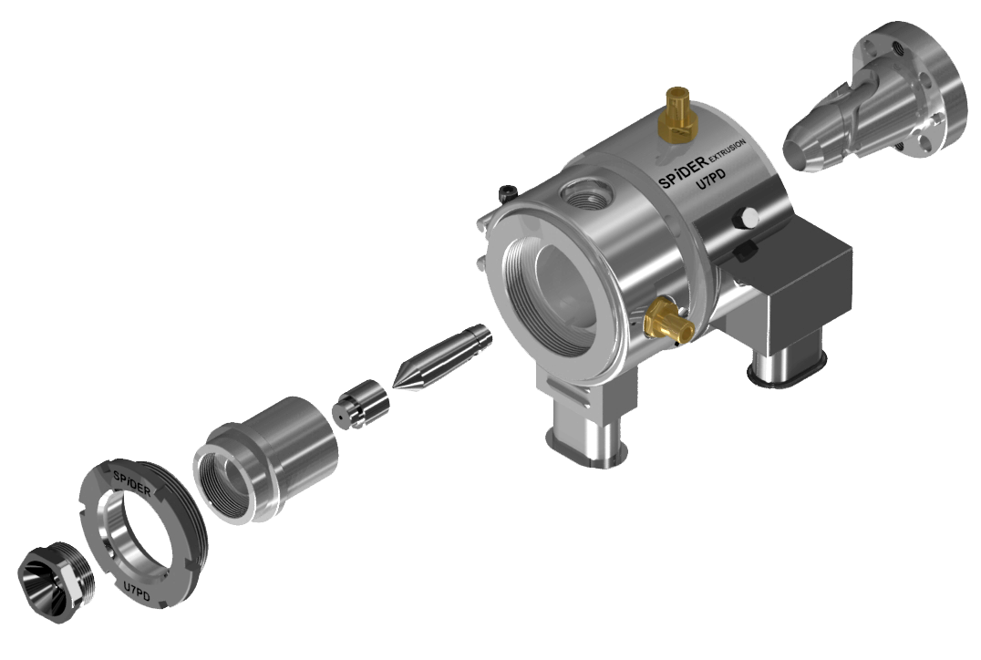 Industrial-grade extrusion head suitable for demanding applications | SPiDER-EXTRUSION