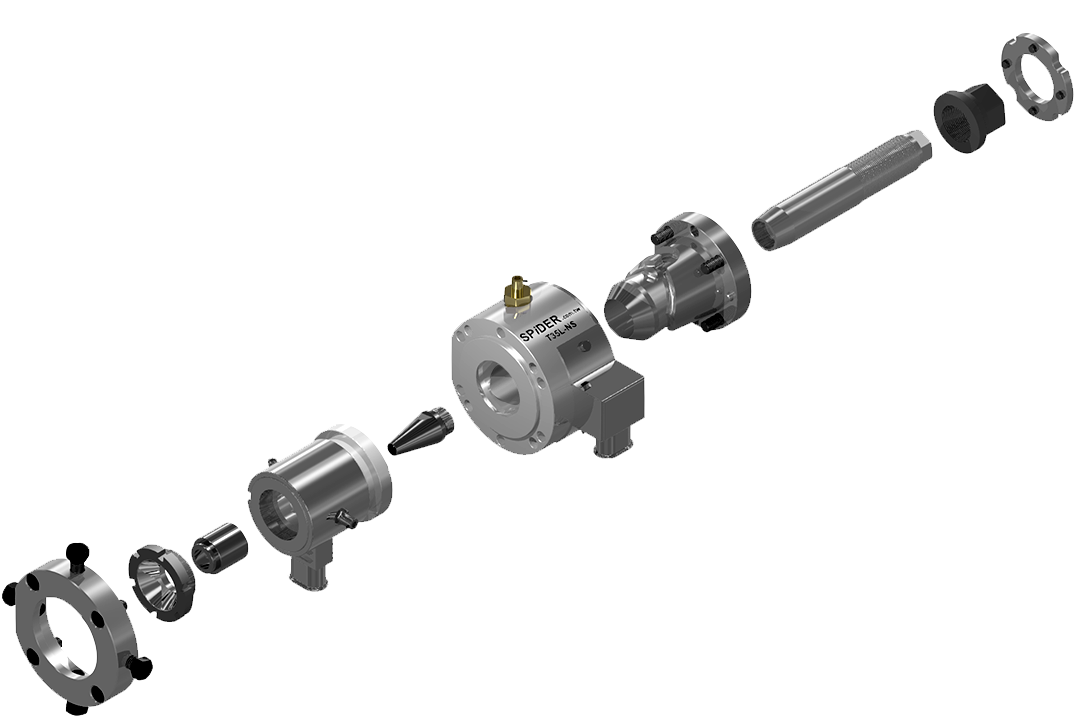 Adjustable extrusion crosshead front view by SPiDER EXTRUSION